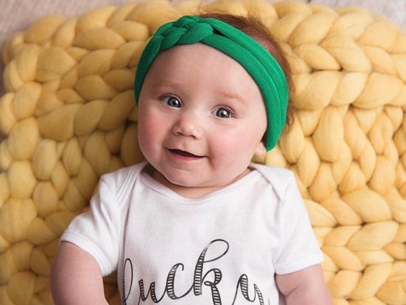 st patricks day baby headband