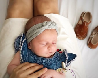 Diadema para niña, conjunto para recién nacida que regresa a casa, diademas elásticas, diademas para recién nacidas, diademas anudadas para bebé, regalos para bebé niña recién nacida