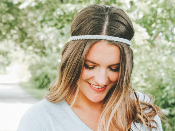 Boho Womens Headband, Braided Headbands for Women, Adult  display picture 2