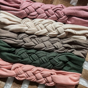 geknüpftes Stirnband für Frauen, Stoff-Stirnbänder für Frauen, Stirnbänder für Erwachsene, Boho-Stirnbänder für Frauen, Stirnbänder für die Gesichtswäsche, Geschenk für Mama