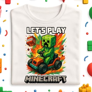 Pixel Art Auto PNG: &quot;Let&#39;s Play&quot; Mine Art (Digitaler Download