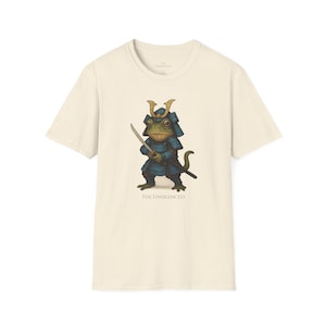 Samurai Frog Graphic Unisex T-Shirt, Cute Animal Japanese Warrior Tee, Trending Japanese Style Shirt, Frog Samurai Gift, Graphic Tee for