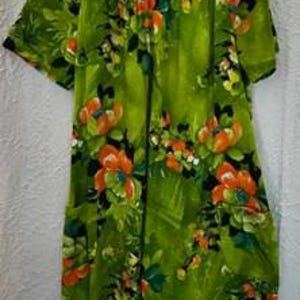 Bright Green Vintage Tropical Print MuMu