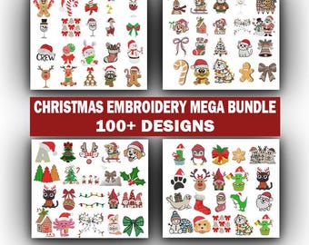 Lot de motifs de broderie de Noël, sapin de Noël, flocon de neige, renne, bonbon, café, bonhomme de neige, ensemble de broderie d'hiver pour enfants