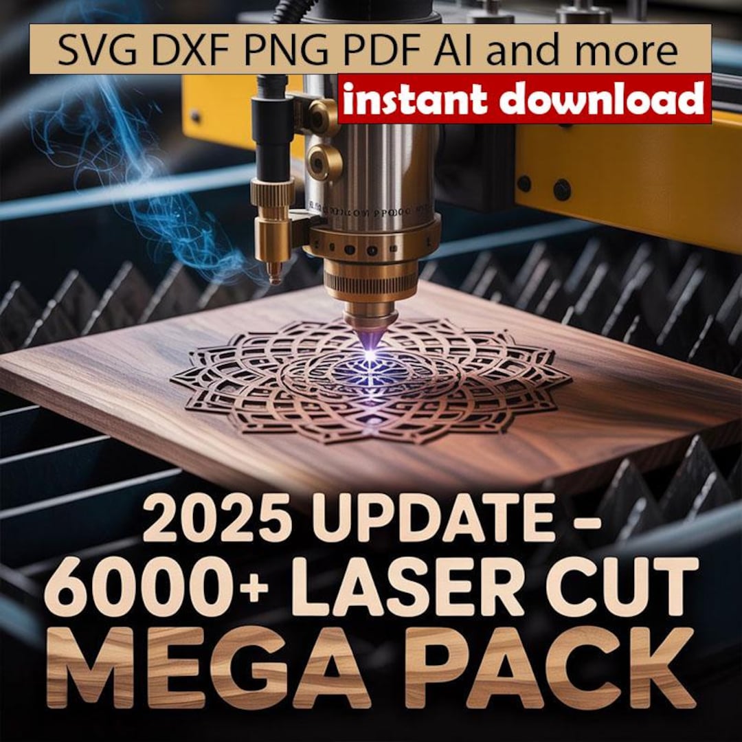 6000+ CNC Router Laser Cut Mega Bundle DXF Svg Pdf AI| Multilayer Laser ...