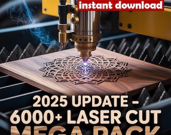 Plus de 6000 routeurs CNC découpés au laser Mega Bundle DXF svg pdf AI | Fichiers multicouches découpés au laser | Lot de boîtes découpées au laser | Téléchargement numérique