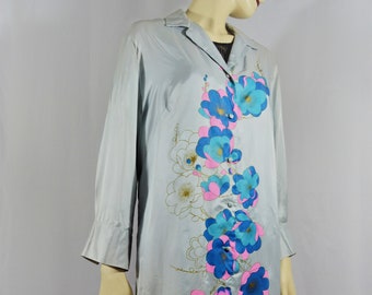 Blue Alfred Shaheen Printed Dress