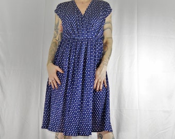 Navy Polka-dot Dress