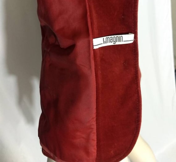 Burgundy Velvet Jacket - image 6