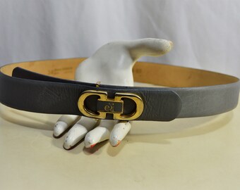 Pierre Cardin Gray Leather Belt