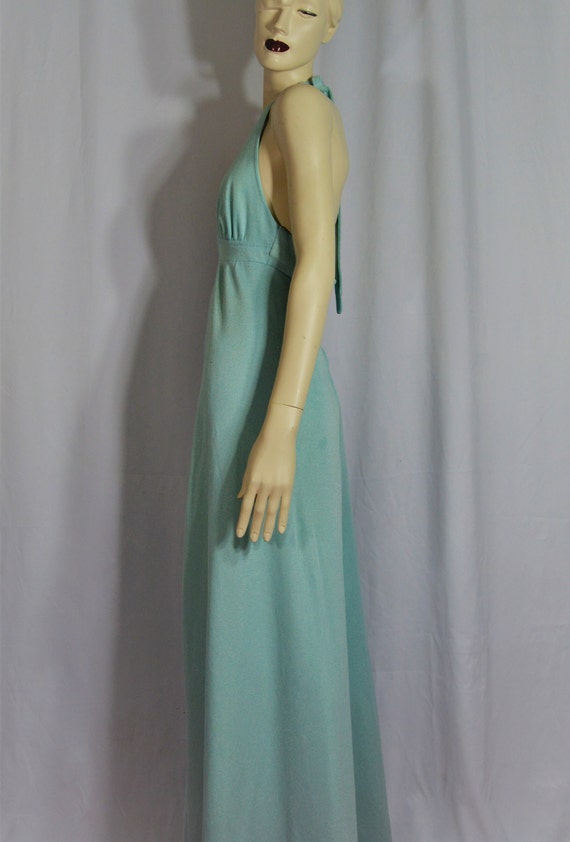 Aqua Halter Dress - image 5