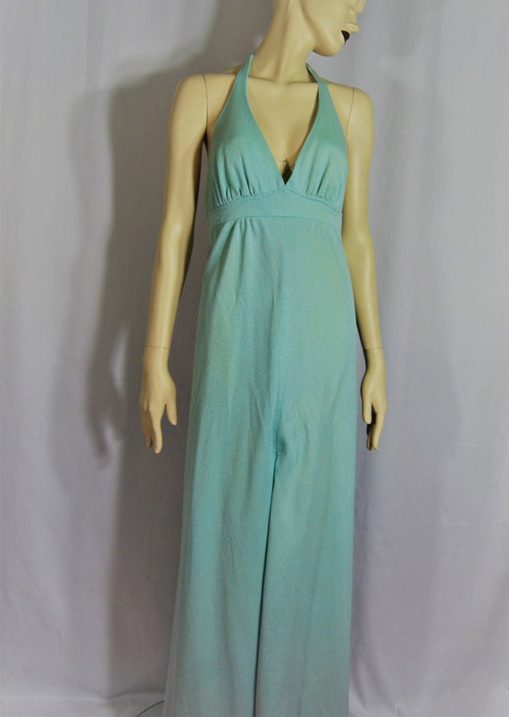 Aqua Halter Dress - image 2