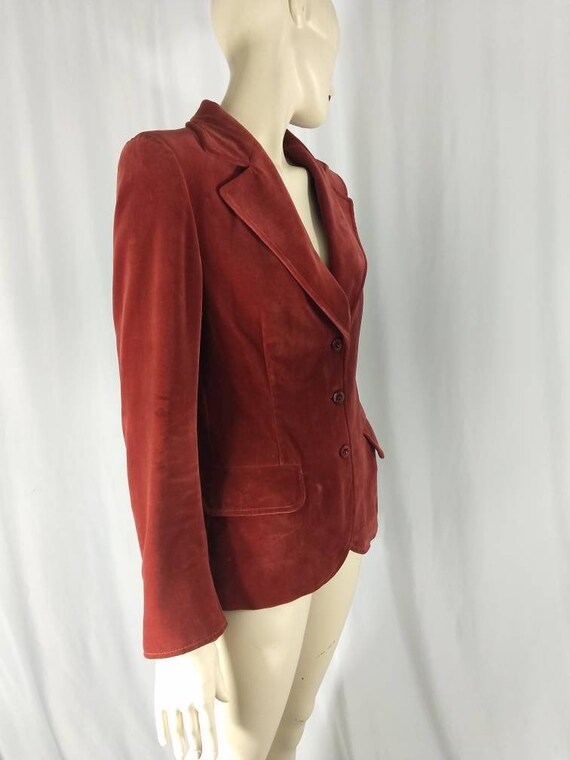 Burgundy Velvet Jacket - image 1