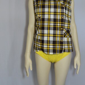 Double-breasted plaid vest image 3