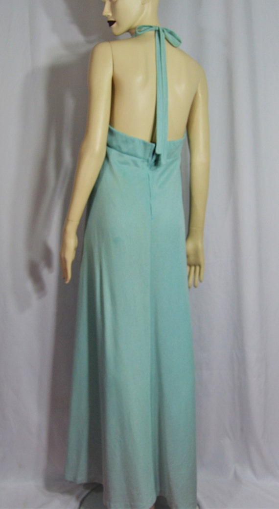 Aqua Halter Dress - image 4