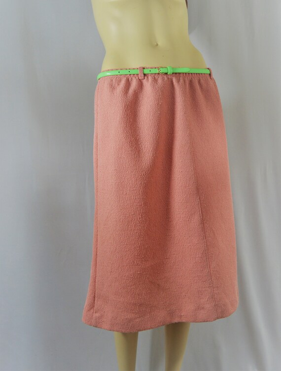 Pink Boucle Skirt