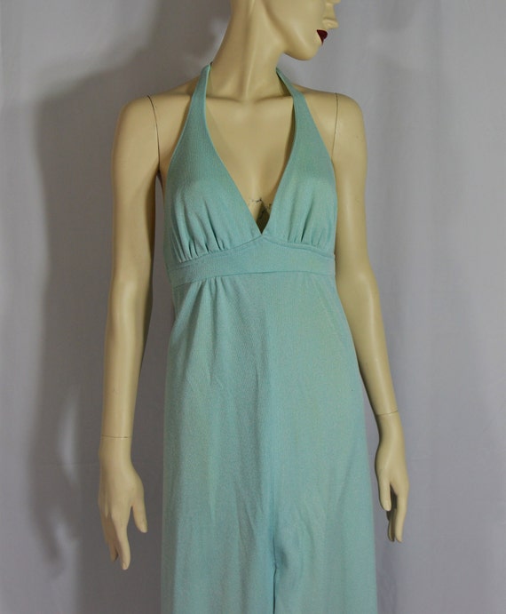 Aqua Halter Dress - image 6