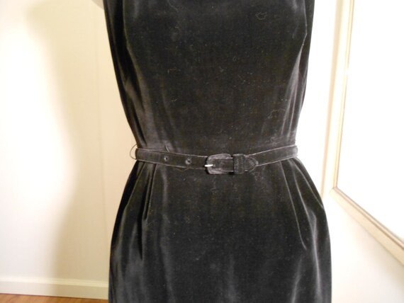 vintage black velvet dress - image 1