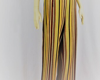 Striped Wide Leg Italian Knit Pants