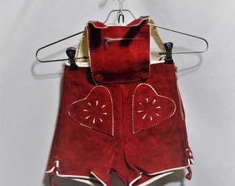 Red Vintage Lederhosen