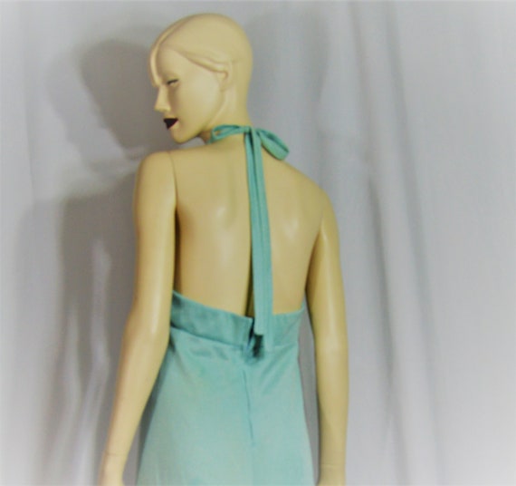 Aqua Halter Dress - image 1