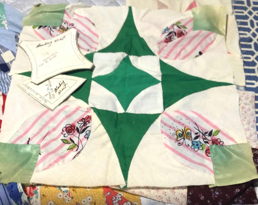 Antique Sample Quilt Patterns Stitched in Vintage Cotton Fabrics - Etsy