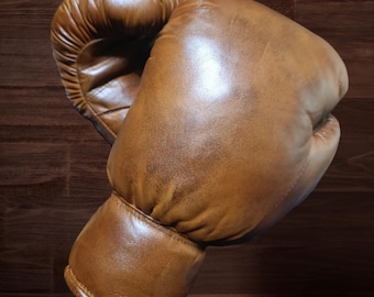 Vintage Style Leather Boxing Gloves, Gym Training - SJcrafts Leather Boxing Gloves, Heavy Boxing Gloves, Martial Arts, christmas Gift, MMA.