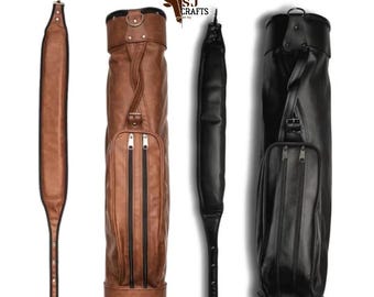 Premium Handcrafted Leather Golf Bag – Luxury Golf Gear for the Elite Player, Golf Carry Pencil Bag, Groomsmen Gift, Christmas Golfers Gift.