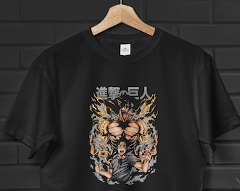 Eren Yeager T-Shirt, AOT Anime Fan Gift, Eren Transforming into Titan, Snk Japanese Manga Tee