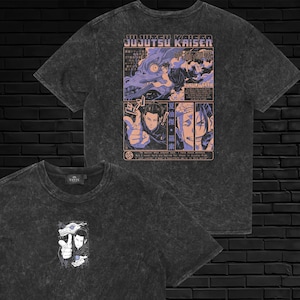 Suguru Geto Acid Wash T-Shirt, JJK Cursed Spirit Manipulation Unisex Graphic Tee