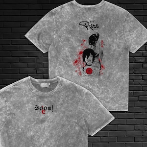 Chainsaw Reze Bomb Devil Flower Acid Wash Unisex Anime T-Shirt
