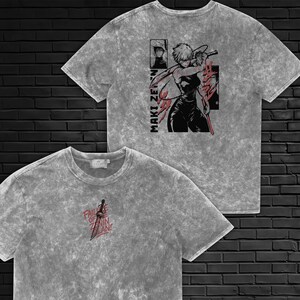 JJK Maki Zenin Failure of Zenin Clan Acid Wash Unisex Anime T-Shirt