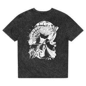 Gojo Satoru Jujutsu Kaisen T-Shirt featuring bold anime graphic. 100% cotton, durable and comfortable. Perfect gift for anime and manga fans.