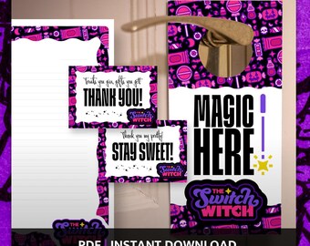 Switch Witch Halloween PDF Craft Template Bundle - Charmed