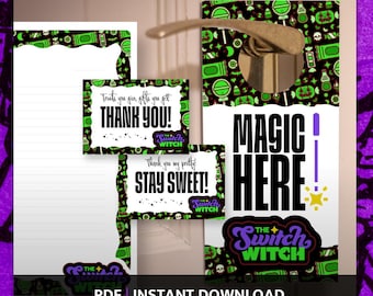 Switch Witch Halloween PDF Craft Template Bundle - Enchanted