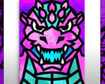 PinkZilla Thin Art Canvas