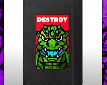 Zilla Destroy Hardcover Bound Notebook