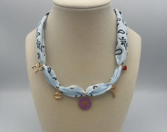 The OG: Royal Bloom Bandana Necklace with Charms