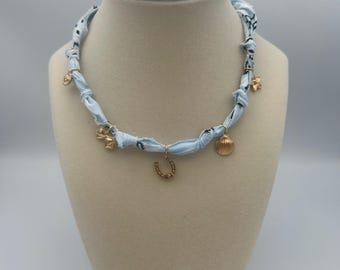 The OG: Girly Swirly Bandana Necklace with Charms