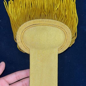Gold Shoulder Epaulette with Fringe – Military Uniform Accessory, Costume Decoration, Parade & Ceremonial Wear