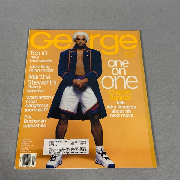 Vintage 1996 George Magazine Charles Barkley JFK Jr Pat Buchanan Martha Stewart