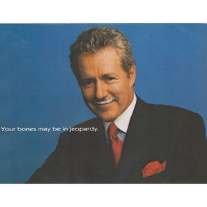 Anuncio impreso vintage de 1999 de Got Milk, Alex Trebek, Y2K, cultura pop, Jeopardy, decoración imagen 1