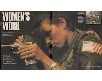 1991 Women In Desert Storm Vintage Editorial Print MP Rachael BeVier Reference