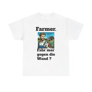 T-shirt humoristique en coton épais unisexe avec motif fermier | T-shirt humoristique sur l'agriculture, cadeau pour les agriculteurs, vêtements de la vie à la ferme, t-shirt style campagnard, cadeau sur le thème de la ferme