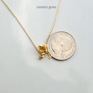 Cute Climbing Frog Charm Necklace, Amphibian, Dainty Gold, Rainforest, Unique Minimal Jewelry, Women's Pendant, Gift, Daughter, Bridesmaid