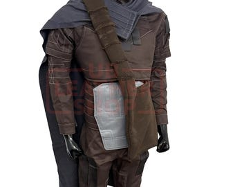 Armored Flight Suit & Flak Vest |Sci-Fi Bounty Hunter Costume | 3-Piece Suit with Cape