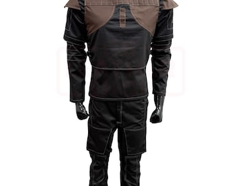 Custom Sci-Fi Bounty Hunter Flight Suit & Flak vest – 3-Piece Cosplay Outfit