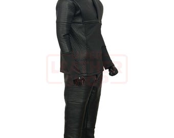 Mens Black Faux Leather Top & Pants | Vegan Leather Outfit | Biker, Gothic, or Clubwear Set