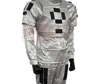 Silver Bounty Hunter Flight Suit & Flak Vest – Custom Made 3-Piece Cosplay Costume