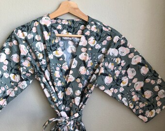 SET of 12 - 25% Discount Blue Bridesmaids Robe. Blue Bridesmaids Robes. Bridesmaid Robes. Kimono. Napa Evening Skies.